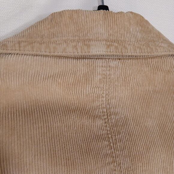 ST. JOHN'S BAY CORDUROY CREAMY BEIGE BLAZER LARGE BUTTON DOWN CLOSURE & POCKETS - Picture 10 of 15